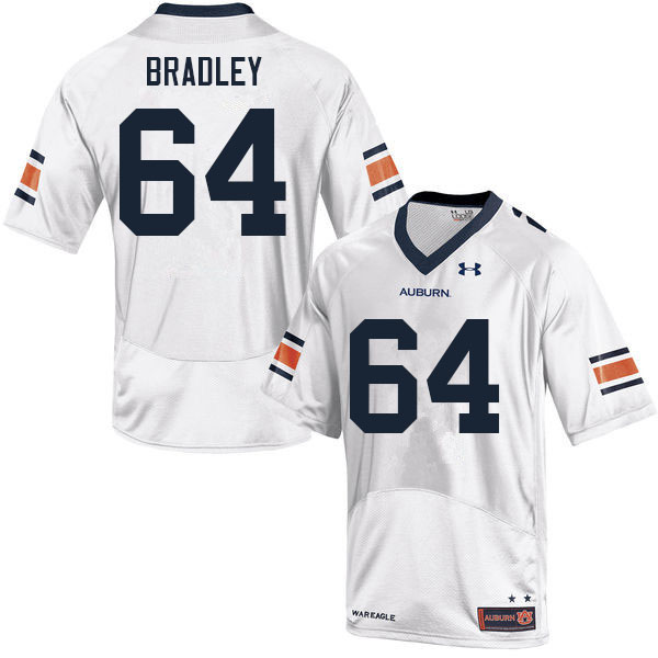 Men #64 Cort Bradley Auburn Tigers College Football Jerseys Sale-White - Click Image to Close